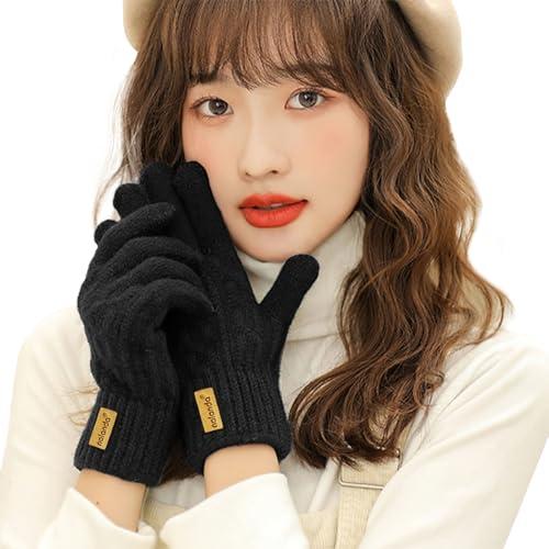 [HORADON] 手袋 レディース 冬 防寒 ニット 手袋裏起毛38℃恒温・雲のような柔らかさ・ス...