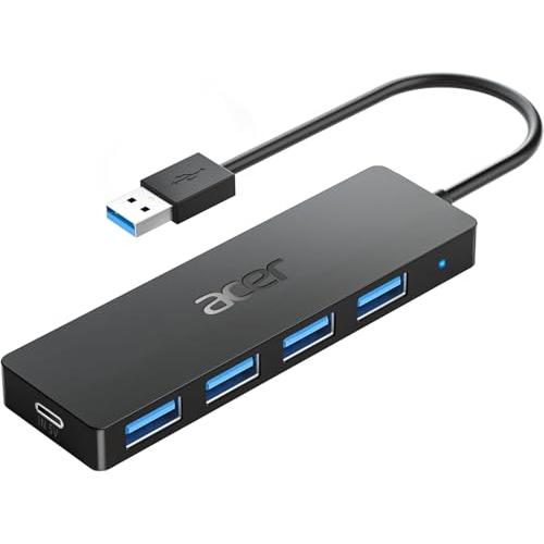 Acer USB ハブ 4ポート20cm ケーブル搭載USB-A 3.0 拡張Hub 5Gbps高速...