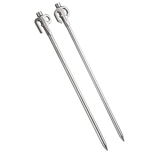 キャンピングムーン（CAMPING MOON） 係留用ポール 係留用ペグ ペット 大型犬用 ステンレ...