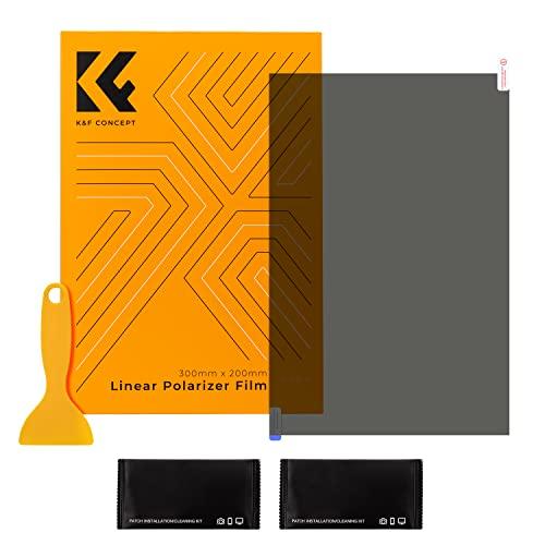 K&amp;F Concept 偏光フィルムシート 200x300mm 1枚入り 線形偏光フィルター 直線偏...