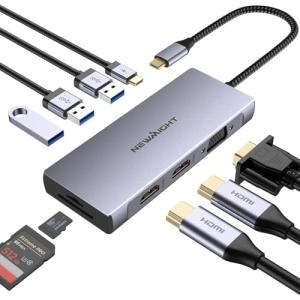 9-in-1 USB-Cハブ 4K HDMIデュアル