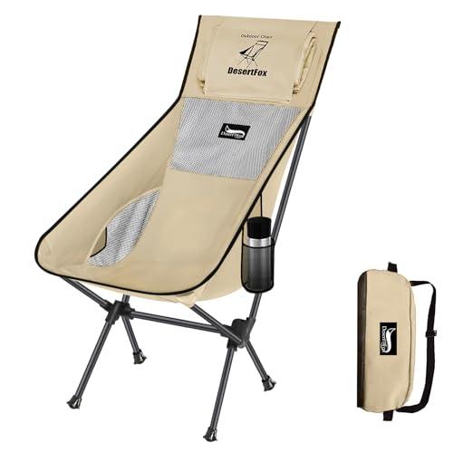 DesertFox アウトドアチェア 折りたたみ コンパクト 超軽量 ハイバック キャンプ 椅子 独...