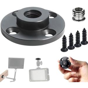 カメラ 固定プレート 1/4インチ ＆ 3/8インチ ネジ 固定台 ウォールマウント 拡張 ブラケット アダプター (D40-BYQB)