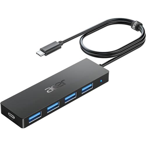 Acer USB C ハブUSB 3.0 4ポート超薄型 Type-C USB ハブ 5Gbps 高...
