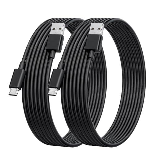 PS4 コントローラー 用 microUSB充電/データケーブル 2m 2本セット Suptopwx...