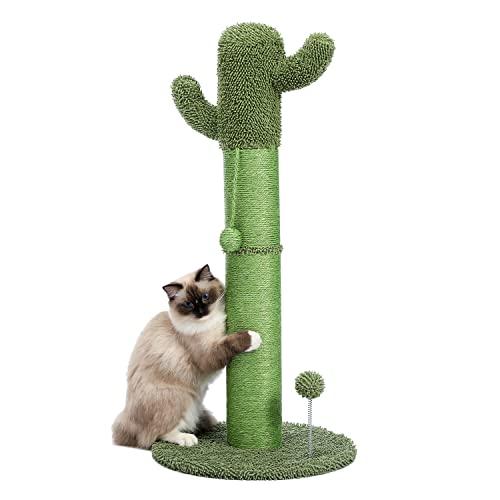 PAWZ Road 猫 爪研ぎ 極太 縦型 爪とぎポール サボテン 大型猫 麻紐 キャットタワー 低...