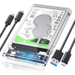 ORICO USB-C&A 3.1 GEN2 2.5インチ HDD ケース 6Gbps高速転送 SSDケース USB-C&USB-Aケーブルの2