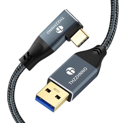 Thzzhnno 直角USB-Cケーブル 05M、10Gbps USB 3.0 AからUSB 3.1...