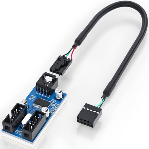 SensaBliss マザーボード usb 増設 分岐ケーブル 9ピン ハブ 延長ケーブル 30cm...