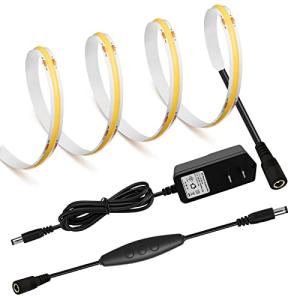LEKE COB テープライトスーツLEDストリップライトフレキシブル 高密度 LEDテープライト 2m 320LEDs/m 電球色3000K