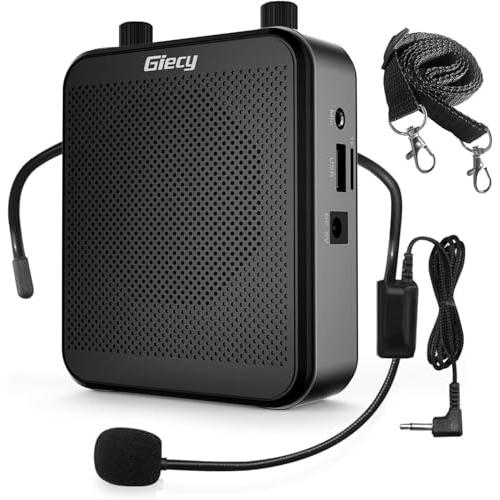 Giecy 拡声器ポータブル小型メガホン30W 2800mAh USB microSD 対応 拡声器...