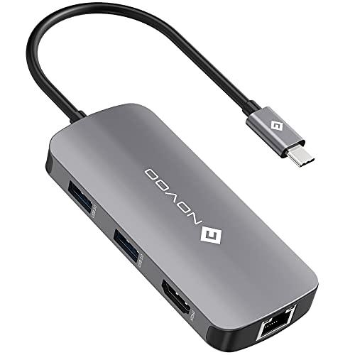 NOVOO 7-in-1 4K@60Hz HDMI USB C 3.0 ハブ Type-C アダプタ...