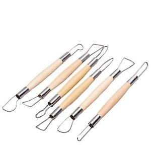 かきべら 粘土道具 6本セット 木製 粘土ヘラ ...の商品画像