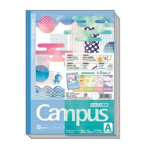 ショウワノート ドラえもん ノート キャンパス ドット入り A罫 5冊パック 和モダン 119214...