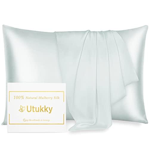 Utukky 枕カバー シルク枕カバーTVで紹介50×70cm シルク100％枕カバー 6Aランク ...