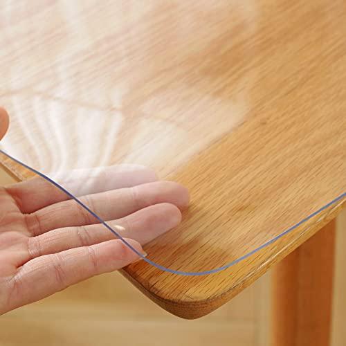 Yueboa テーブルクロス 透明 50x150cm 厚さ1.5mm PVC テーブルマット クリア...