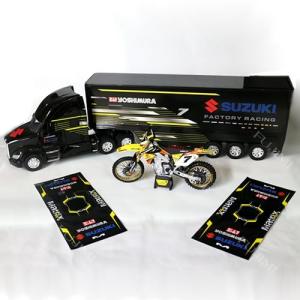 SUZUKI FACTORY RACING RM-Z450 JAMES STEWART #7 1/12 & KENWORTH T-700 1/32 NEWRAY【全国送料無料】｜miahat1024