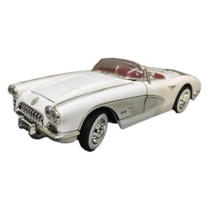 1958 Chevrolette Corvette white 1/18 Motor Max【全国送料無料】 シボレー コルベット C1 白 ホワイト ミニカー モーターマックス クラシックカー｜miahat1024