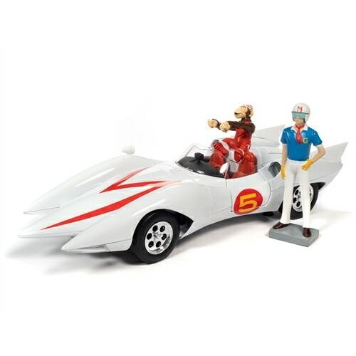 SPEED RACER MACH 5 WITH CHIM CHIM FIGURE 1/18 AUTO...