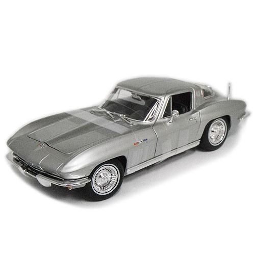 ミニカー 1965 Chevrolet Corvette C2 Silver 1/18 マイスト シ...