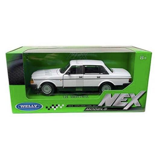 Volvo 240GL White 1/24 WELLY  【全国送料無料】 ボルボ ミニカー 白 ...