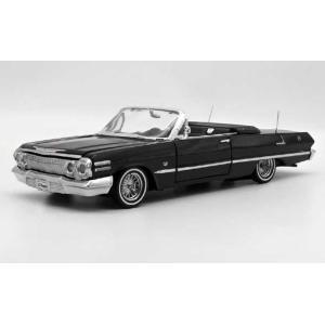 1963 CHEVROLET IMPALA CONVERTIBLE Black 1/24 WELLY NEX 【全国送料無料】 シボレー インパラ 黒 ウェリー アメ車 ダイキャストカー ミニカー クラシック｜miahat1024