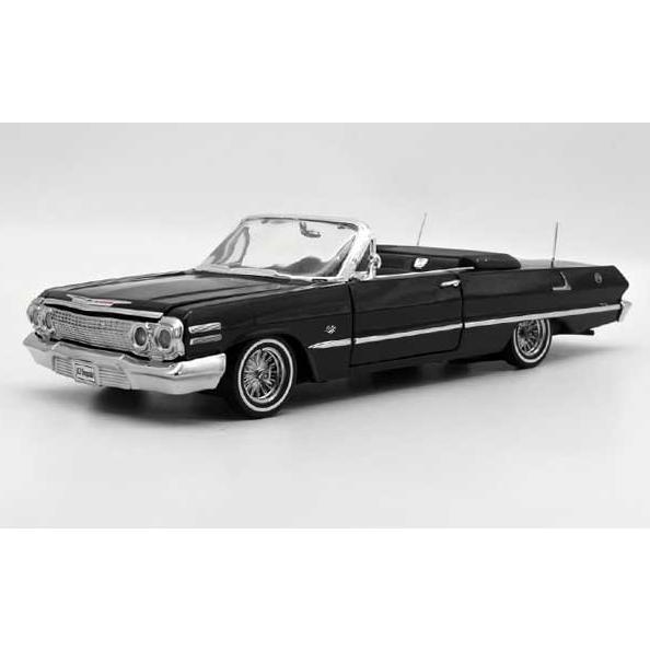 ミニカー 1963 CHEVROLET IMPALA CONVERTIBLE Black 1/24 ...