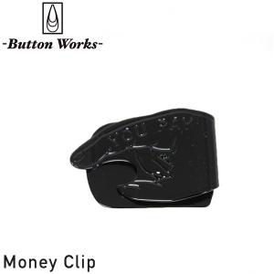 Button Works ボタンワークス YOU PAY MONEY CLIP マネークリップ BLACK メンズ 男性用 ブラス ブラック MADE IN JAPAN ギフト プレゼント メール便 送料無料｜miami-records