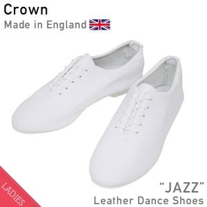 クラウン CROWN JAZZ レザーシューズ WHITE レディース ダンス オールホワイト スニーカー バレエシューズ repetto MADE IN ENGLAND 英国製 送料無料｜miami-records
