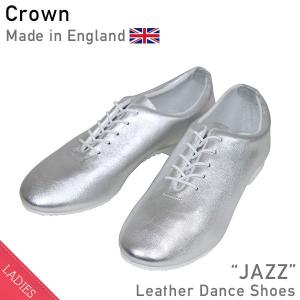 CROWN クラウン JAZZ レディース レザーシューズ SILVER ダンス シルバー スニーカー バレエシューズ repetto MADE IN ENGLAND 英国製 送料無料｜miami-records