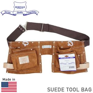 HERITAGE LEATHER ヘリテージレザー 491 10ポケット ベルト付き 腰袋 工具入れ BROWN ブラウン ツールポーチ DIY  日曜大工 MADE IN USA アメリカ製 送料無料｜miami-records