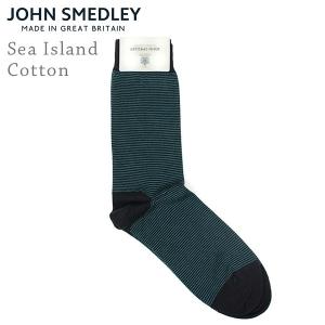 John Smedley ジョンスメドレー HERA シーアイランドコットン メンズ ボーダー ソックス BLACK 靴下 ブラック ギフト プレゼント 送料無料 MADE IN ENGLAND UK｜miami-records