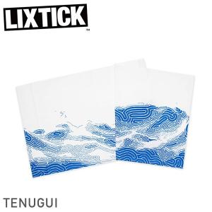 LIXTICK リックスティック × KANTO “MIZUME” 手ぬぐい  ホワイト ブルー メンズ レディース プレゼント ギフト グラフィティ 送料無料｜miami-records