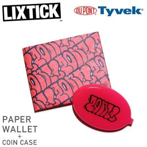 LIXTICK リックスティック PAPER WALLET SET THROW UP by ZENONE  PINK ペーパーウォレット コインケース 財布 セット ピンク グラフィティ 送料無料｜miami-records