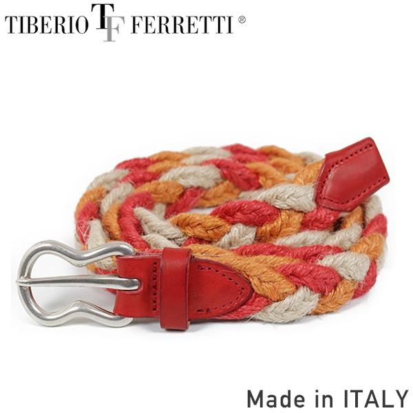 TIBERIO FERRETTI ティベリオ フェレッティ 9376 メンズ ジュート 編み込みベル...