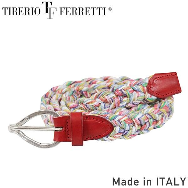 TIBERIO FERRETTI ティベリオ フェレッティ 9383 メンズ コットン 編み込みベル...