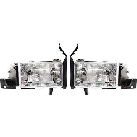 並行輸入 ヘッドライトセット 1994-2002 Dodge Ram 3500 2500 左ドライバ...