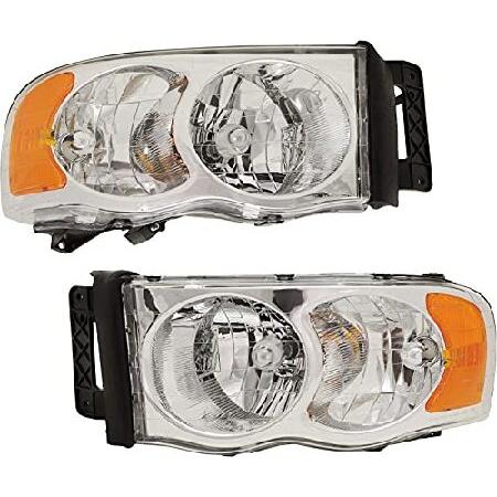 並行輸入 Evan Fischer ヘッドライトセット 2002-2005 Dodge Ram 15...