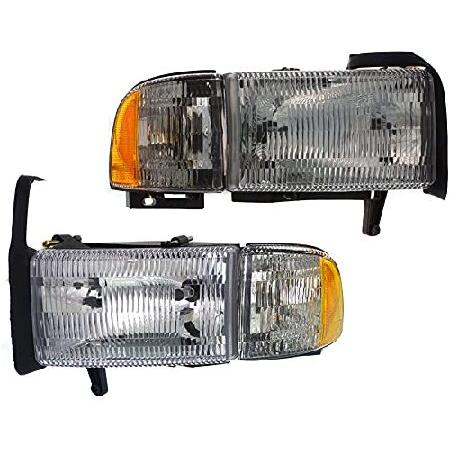 並行輸入 ヘッドライト2個セット 1994-2002 Dodge Ram 1500 1994-200...