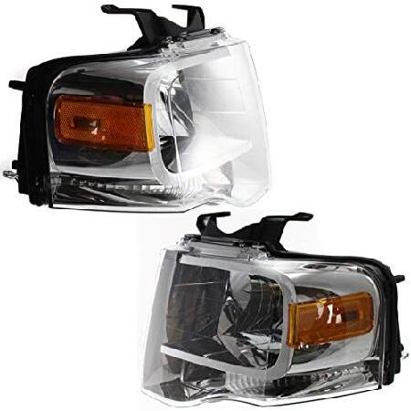 並行輸入 Evan Fischer ヘッドライトセット 2007-2014 Ford Expedit...