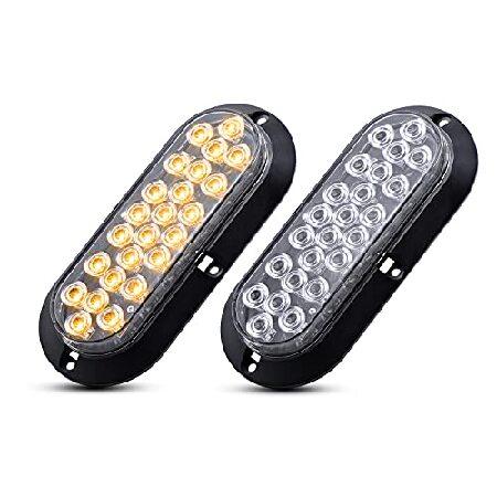 並行輸入 Meerkatt (Pack of 2) 6 Inch Oval Clear Lens A...