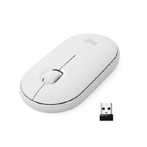 並行輸入 Logitech Pebble M350 ワイヤレスマウス BluetoothまたはUSB付き - サイレント、スリムコンピュータマウス 静かなクリック付き iPad、ノートパソコン、