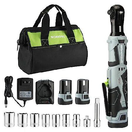 並行輸入 WORKPRO Cordless Electric Ratchet Wrench, 3/8...