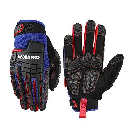 並行輸入 WORKPRO Heavy Duty Work Gloves, Synthetic Lea...