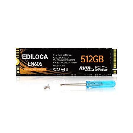 並行輸入 Ediloca EN605 512GB M.2 SSD NVMe1.3 PCIe Gen3...