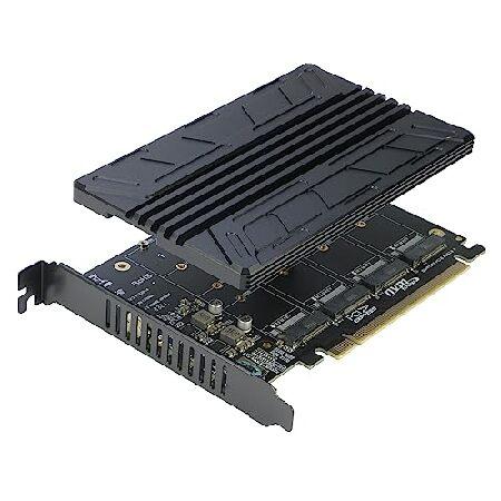 並行輸入 RIITOP クアッドNVMe PCIeアダプター 4ポート NVMe - PCI-e 4...