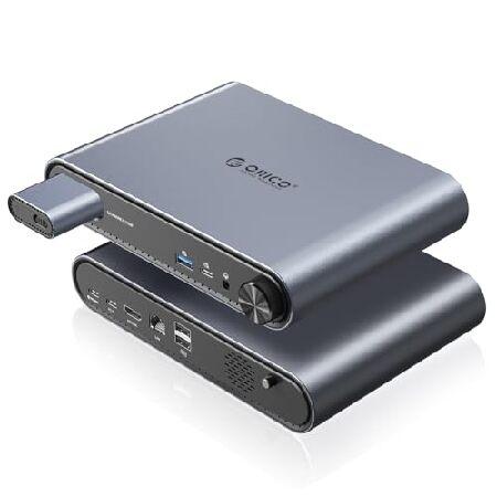 並行輸入 ORICO USB Cハブ M.2 SSDエンクロージャ付き 10イン1 USB Cドッキ...