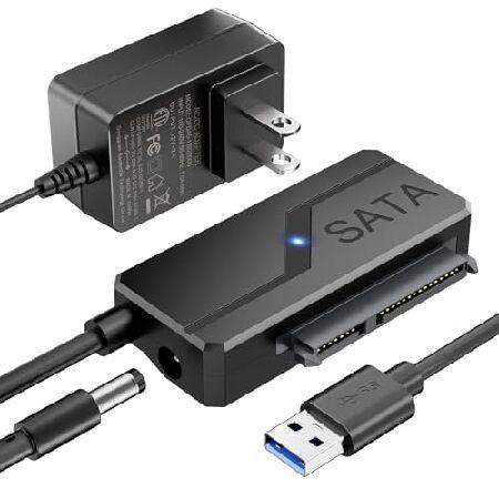 並行輸入 CLAVOOP SATA to USB Adapter with Power, USB 3...