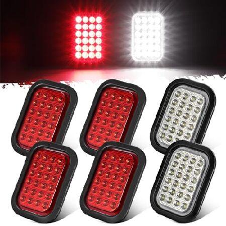 並行輸入 Partsam 6x 5x3インチ 長方形 ストップターン テール リバース バックアップ...