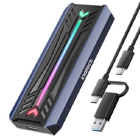並行輸入 Inateck M.2 NVMe SATA SSD エンクロージャ RGB、USB 3.2...